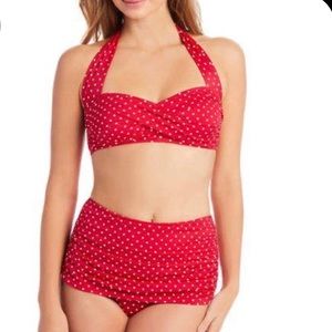 Retro Slimming High-Waisted Bikini 2 Piece Set